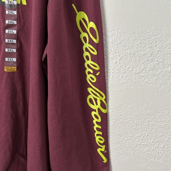 Eddie Bauer Workwear Men’s Size 3X Stain Resistant Long Sleeve Graphic Tee Shirt - Picture 4 of 6